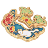 Chinese Retro Peace Lock Pendant Unique Charm Enamel Porcelain Lock Pendant Men Women Silver Jewelry for GiftWhite Cat Lock In Australia - Darrahopens
