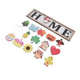 Welcome Door Sign Wooden Welcome Sign with 16 Interchangeable Icons for Farmhouse Office Classroom Beach House In Australia - Darrahopens