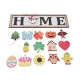Welcome Door Sign Wooden Welcome Sign with 16 Interchangeable Icons for Farmhouse Office Classroom Beach House In Australia - Darrahopens
