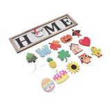 Welcome Door Sign Wooden Welcome Sign with 16 Interchangeable Icons for Farmhouse Office Classroom Beach House In Australia - Darrahopens