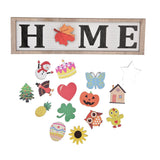 Welcome Door Sign Wooden Welcome Sign with 16 Interchangeable Icons for Farmhouse Office Classroom Beach House In Australia - Darrahopens