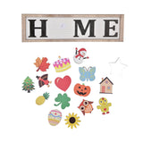 Welcome Door Sign Wooden Welcome Sign with 16 Interchangeable Icons for Farmhouse Office Classroom Beach House In Australia - Darrahopens