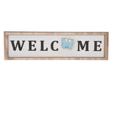 Door Sign Wooden Seasonal Rustic Welcome Door Decoration with 16 Interchangeable Icons for Farmhouse Office Home