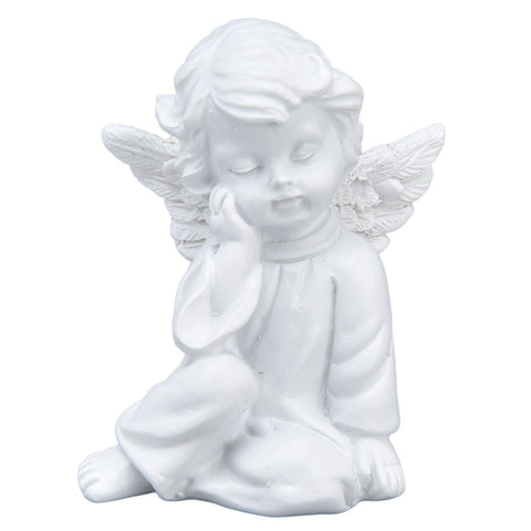 Cherub Statue Synthetic Resin Material Lovely Style White Baby Figurines for Party DecorationsCherub Statue Right In Australia - Darrahopens