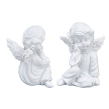Cherub Statue Synthetic Resin Material Lovely Style White Baby Figurines for Party DecorationsCherub Statue Right In Australia - Darrahopens