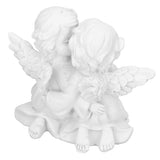Angel Statue Synthetic Resin Embracing Shape White Angel Ornament for Desktop DecorationAngel Left In Australia - Darrahopens