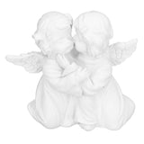 Angel Statue Synthetic Resin Embracing Shape White Angel Ornament for Desktop DecorationAngel Left