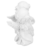 Angel Statue Synthetic Resin Embracing Shape White Angel Ornament for Desktop DecorationAngel Right
