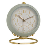 European Style Metal Clock Ingenious Mute Round Children Electronic Quartz Alarm Clock for Living Room Bedroom Light Green In Australia - Darrahopens