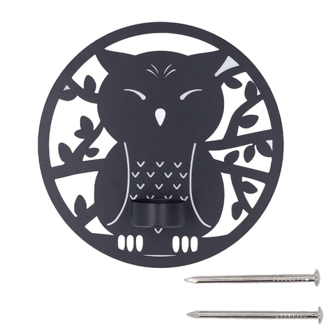 Hanging Candleholder Iron Retro Style Innovative Wall Mounted Candle Holder for Home Wall Decorations Black Laser Plate A In Australia - Darrahopens
