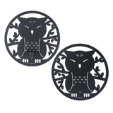 Hanging Candleholder Iron Retro Style Innovative Wall Mounted Candle Holder for Home Wall Decorations Black Laser Plate A