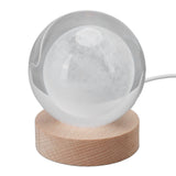 3D Moon Night Lamp Crystal Ball Night Light LED Wooden Inter Carving Tabletop Ornaments for Friends Kids Gifts Moon White Light In Australia - Darrahopens