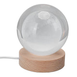 3D Moon Night Lamp Crystal Ball Night Light LED Wooden Inter Carving Tabletop Ornaments for Friends Kids Gifts Moon Warm Light In Australia - Darrahopens