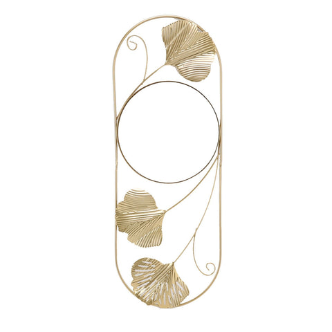 Metal Leaf Wall Mirror Fade Resistant Artistic Modern Decorative Mirror for Bedroom Living Room Office In Australia - Darrahopens