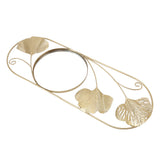 Metal Leaf Wall Mirror Fade Resistant Artistic Modern Decorative Mirror for Bedroom Living Room Office In Australia - Darrahopens