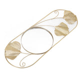 Metal Leaf Wall Mirror Fade Resistant Artistic Modern Decorative Mirror for Bedroom Living Room Office In Australia - Darrahopens