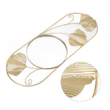 Metal Leaf Wall Mirror Fade Resistant Artistic Modern Decorative Mirror for Bedroom Living Room Office