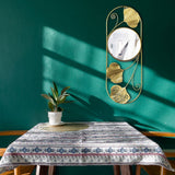 Metal Leaf Wall Mirror Fade Resistant Artistic Modern Decorative Mirror for Bedroom Living Room Office