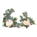 2pcs Hanging Flowers Swag ABS Artificial Decorative Arch Flowers with Bandage for Wedding