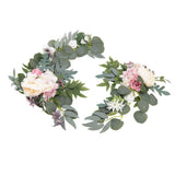 2pcs Hanging Flowers Swag ABS Artificial Decorative Arch Flowers with Bandage for Wedding In Australia - Darrahopens