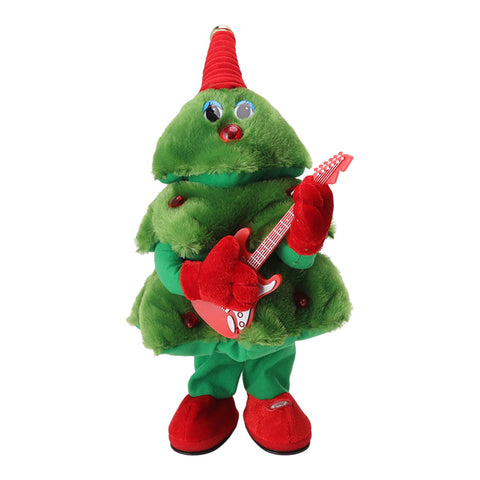 Electric Christmas Tree Plush Toy 8 Songs Continuous Play Glowing Swinging Singing Dancing Cute Electric Plush Toy for Kids Guitar Christmas Tree In Australia - Darrahopens
