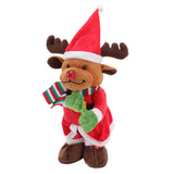 Electric Music Christmas Toy Doll Dancing Singing Glowing Swinging Plush Toy for Kids Adults Christmas Elk In Australia - Darrahopens