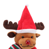 Electric Music Christmas Toy Doll Dancing Singing Glowing Swinging Plush Toy for Kids Adults Christmas Elk