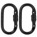 2Pcs Carabiner Alloy Steel O shaped Security Buckle for Hammock Outdoor Climbing Mountaineering In Australia - Darrahopens