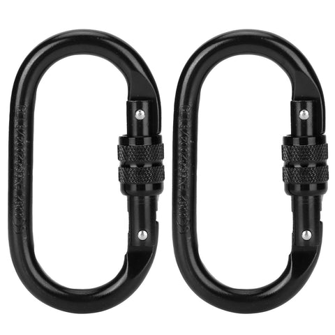 2Pcs Carabiner Alloy Steel O shaped Security Buckle for Hammock Outdoor Climbing Mountaineering In Australia - Darrahopens