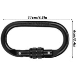 2Pcs Carabiner Alloy Steel O shaped Security Buckle for Hammock Outdoor Climbing Mountaineering