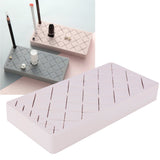 24 Slots Silicone Lipstick Organizer Makeup Cosmetics Holder Storage Box Display StandPink