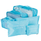 6Pcs/Set Storage Bag Clothing Sorting Bag Luggage Suitcase Packing Organizer for TravellingBlue In Australia - Darrahopens
