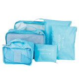 6Pcs/Set Storage Bag Clothing Sorting Bag Luggage Suitcase Packing Organizer for TravellingBlue In Australia - Darrahopens