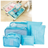 6Pcs/Set Storage Bag Clothing Sorting Bag Luggage Suitcase Packing Organizer for TravellingBlue In Australia - Darrahopens