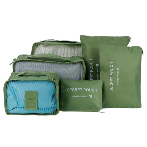 6Pcs/Set Storage Bag Clothing Sorting Bag Luggage Suitcase Packing Organizer for TravellingGreen In Australia - Darrahopens