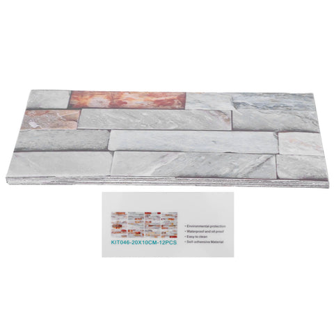 12Pcs PVC Tile Sticker Waterproof Self Adhesive Bathroom Kitchen Living Room Decor Floor Decal(KIT046 ) In Australia - Darrahopens