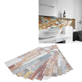 12Pcs PVC Tile Sticker Waterproof Self Adhesive Bathroom Kitchen Living Room Decor Floor Decal(KIT047 )