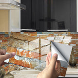 12Pcs PVC Tile Sticker Waterproof Self Adhesive Bathroom Kitchen Living Room Decor Floor Decal(KIT047 )