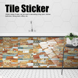 12Pcs PVC Tile Sticker Waterproof Self Adhesive Bathroom Kitchen Living Room Decor Floor Decal(KIT047 )