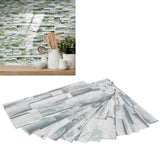 12Pcs PVC Tile Sticker Waterproof Self Adhesive Bathroom Kitchen Living Room Decor Floor Decal(KIT042 )