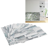 12Pcs PVC Tile Sticker Waterproof Self Adhesive Bathroom Kitchen Living Room Decor Floor Decal(KIT042 )