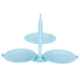 Fruit Tray Portable MultiLayer Folding Plate Modern Living Room Table Fruit Storage Basket(Blue )