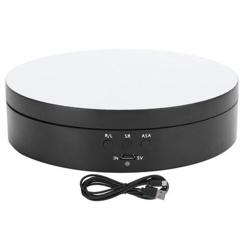 3 Speeds Electric Rotating Display Stand 360 Degree Turntable Jewelry Holder USB ChargingBlack In Australia - Darrahopens