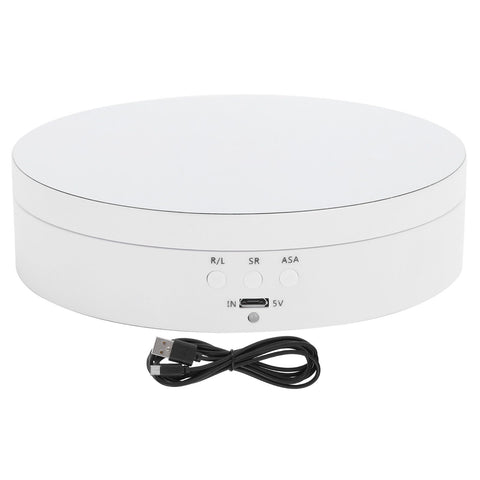 3 Speeds Electric Rotating Display Stand 360 Degree Turntable Jewelry Holder USB ChargingWhite In Australia - Darrahopens