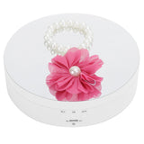 3 Speeds Electric Rotating Display Stand 360 Degree Turntable Jewelry Holder USB ChargingWhite In Australia - Darrahopens