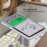 Electronic Jewelry Scale Pocket Digital Carat Scales with Green Backlight LCD Display0.01/200G
