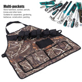 Multi-Pockets Apron 600D Oxford Fabric Camouflage Picnic Barbecue Aprons WaterproofReed Color