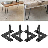 4Pcs Wrought Iron Table Leg U-Shaped Desk Support Legs Furniture Hardware AccessoriesS