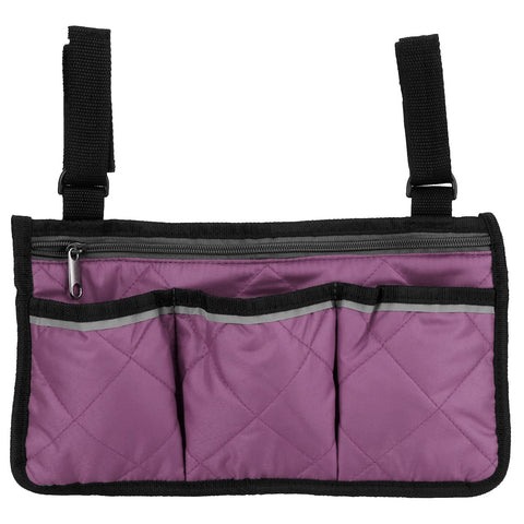 Multifunctional Wheelchair Side Hanging Bag Office Chair Storage Bag Armrest Pouch OrganizerPurple In Australia - Darrahopens