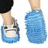 10Pcs Chenille Mop Slippers Multifunction Floor Cleaning Shoes Dust Cleaner AccessoryBlue